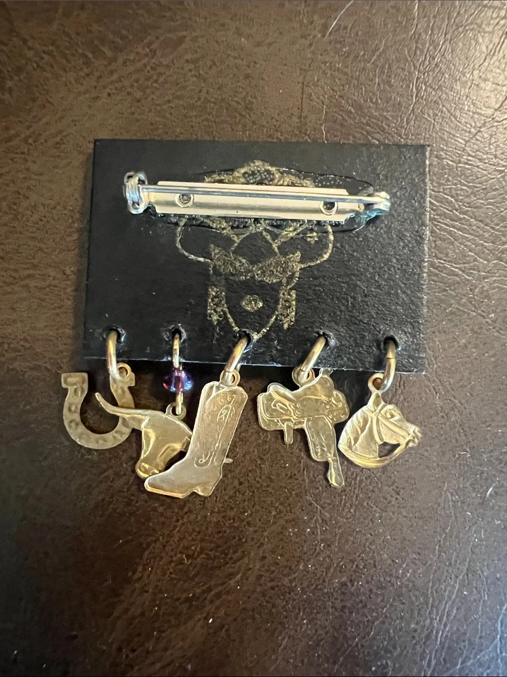 Montana Stamp Cowboy Brooch